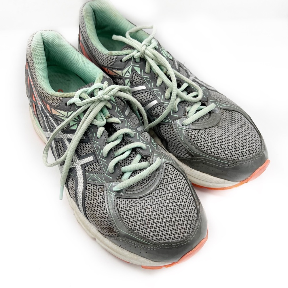 ASICS GEL-EXALT 3 PERFORMANCE RUNNING SHOE Gray/Orange/Silver/Green Size 10 EU42
